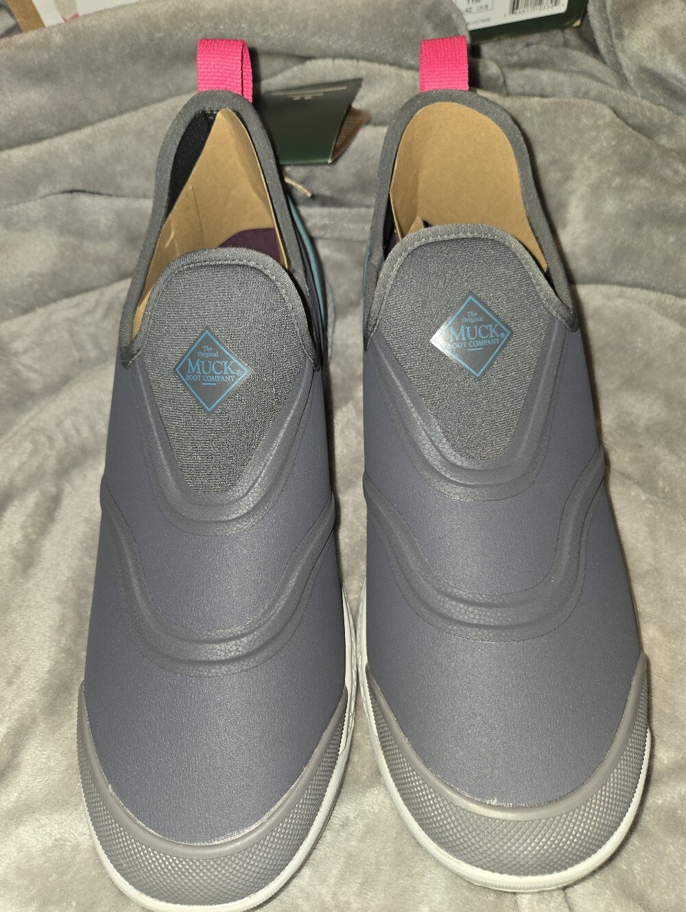 Womens Muck Outscape Low Slip-On Gray Outdoor Shoe Size 11M